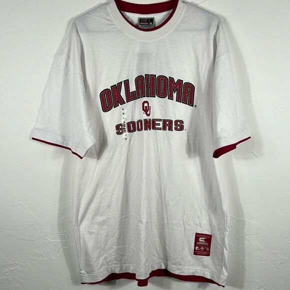 🔥🏈 NWT Vintage OKLAHOMA SOONERS Double Hem T-Shirt - Men Size XL - Picture 1 of 8